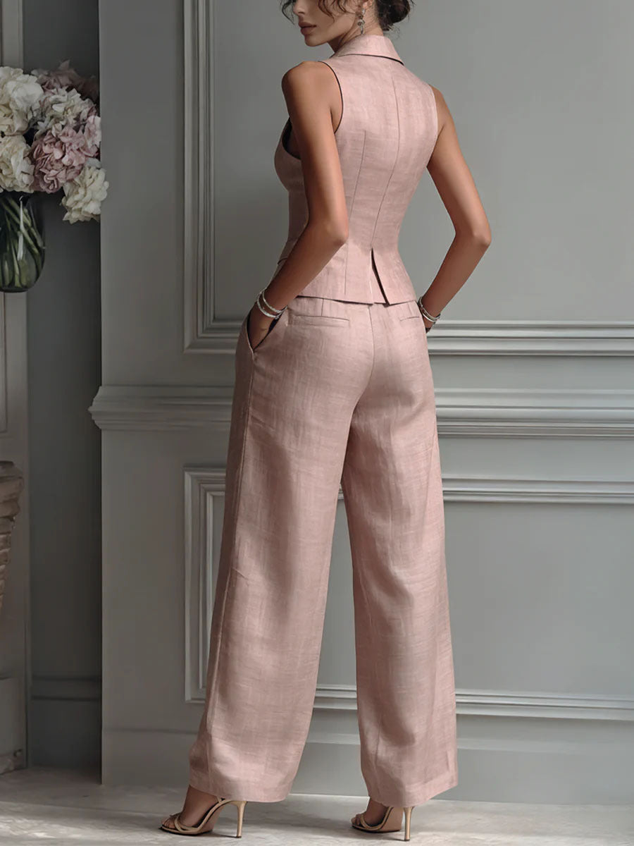 Elisa | Conjunto cuello en V y botones